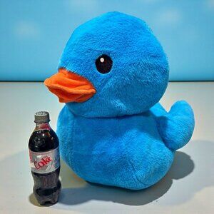 Goffa Jumbo Blue Duck Plush JEEP Extra Large Stuffed 19 x 17 Inches Soft Eyes